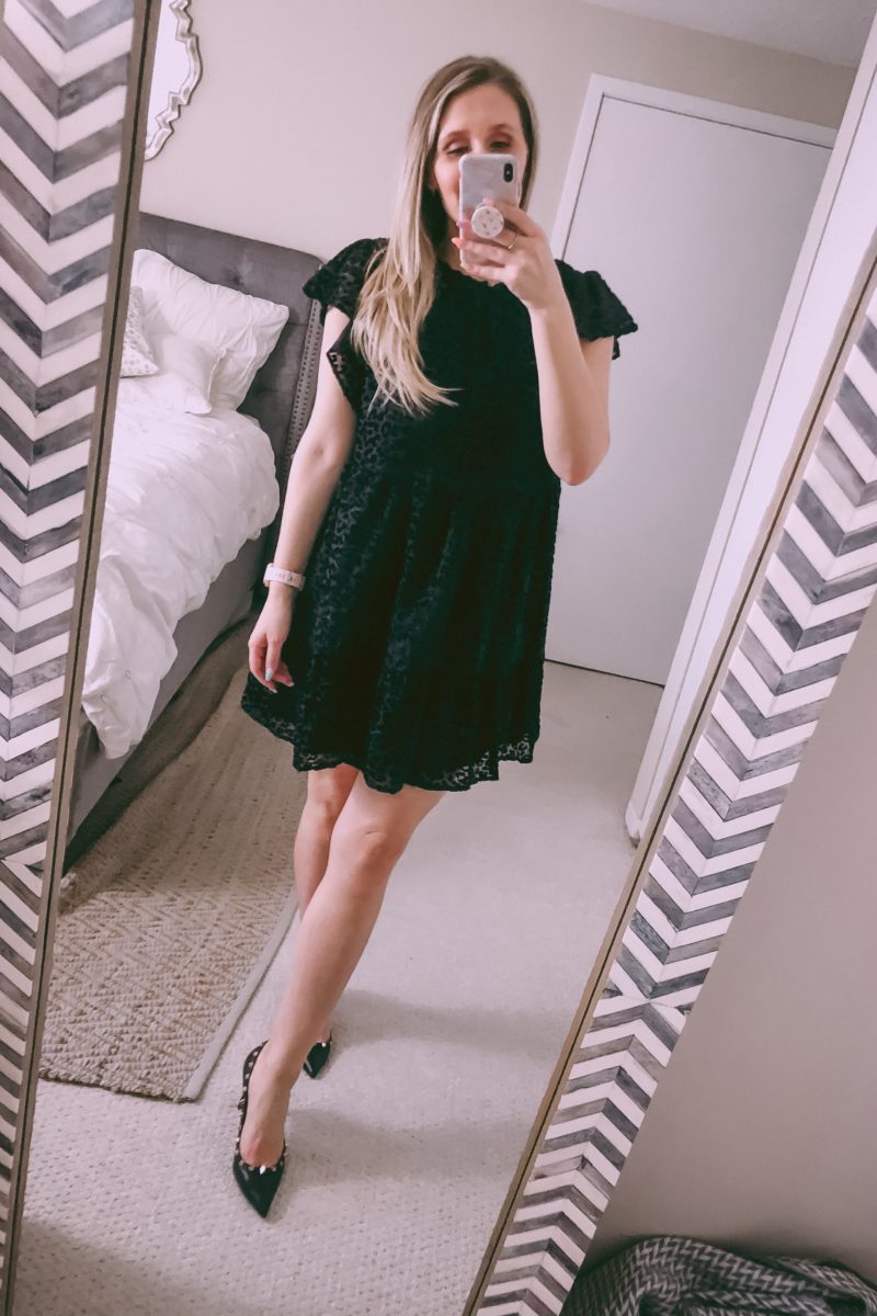 black leopard dress