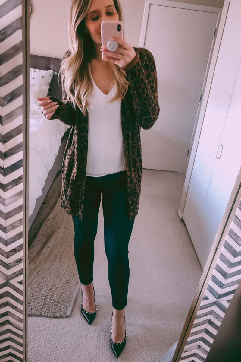 leopard print cardigan