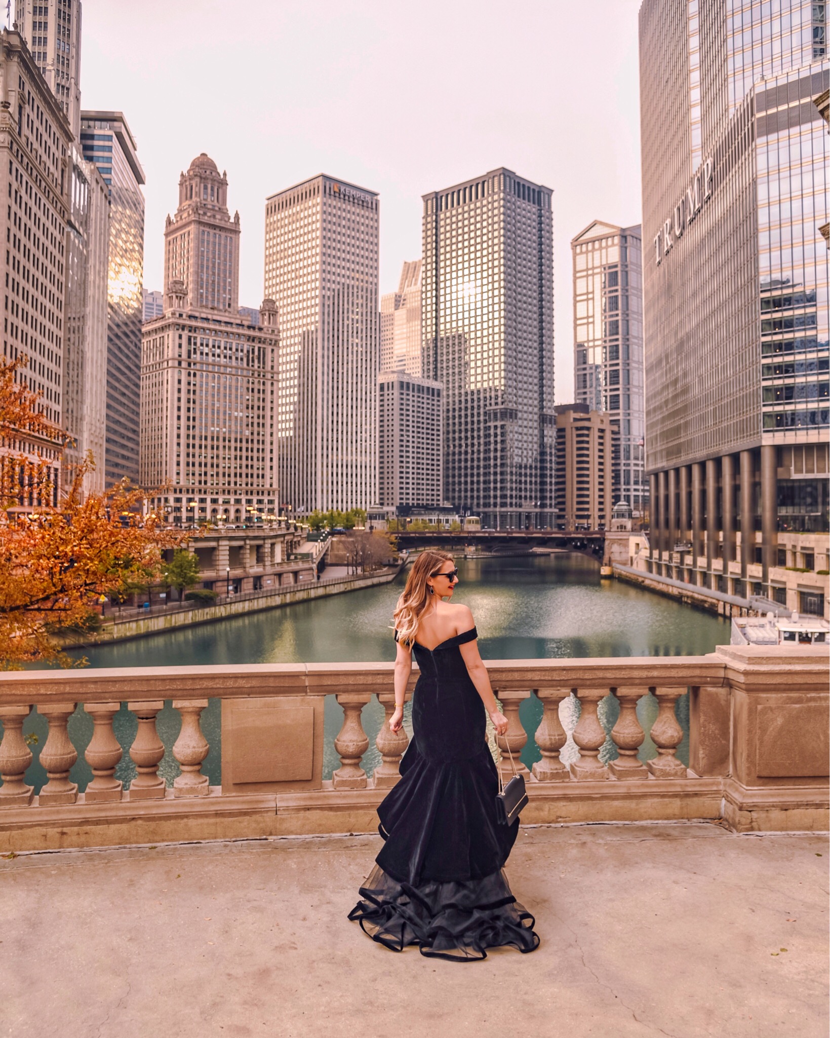 macduggal wedding guest dress on michigan avenue in chicago