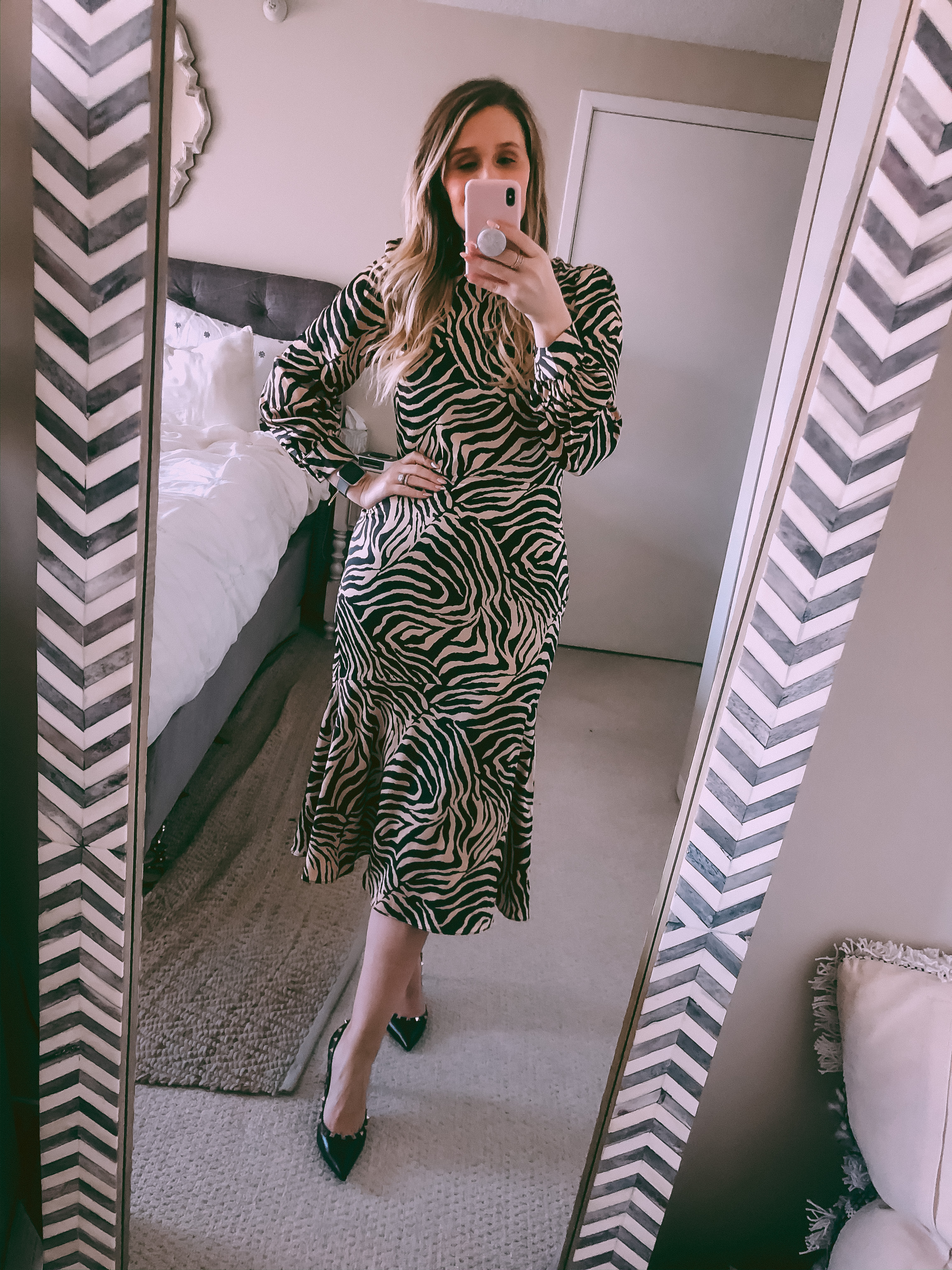 zebra print dress