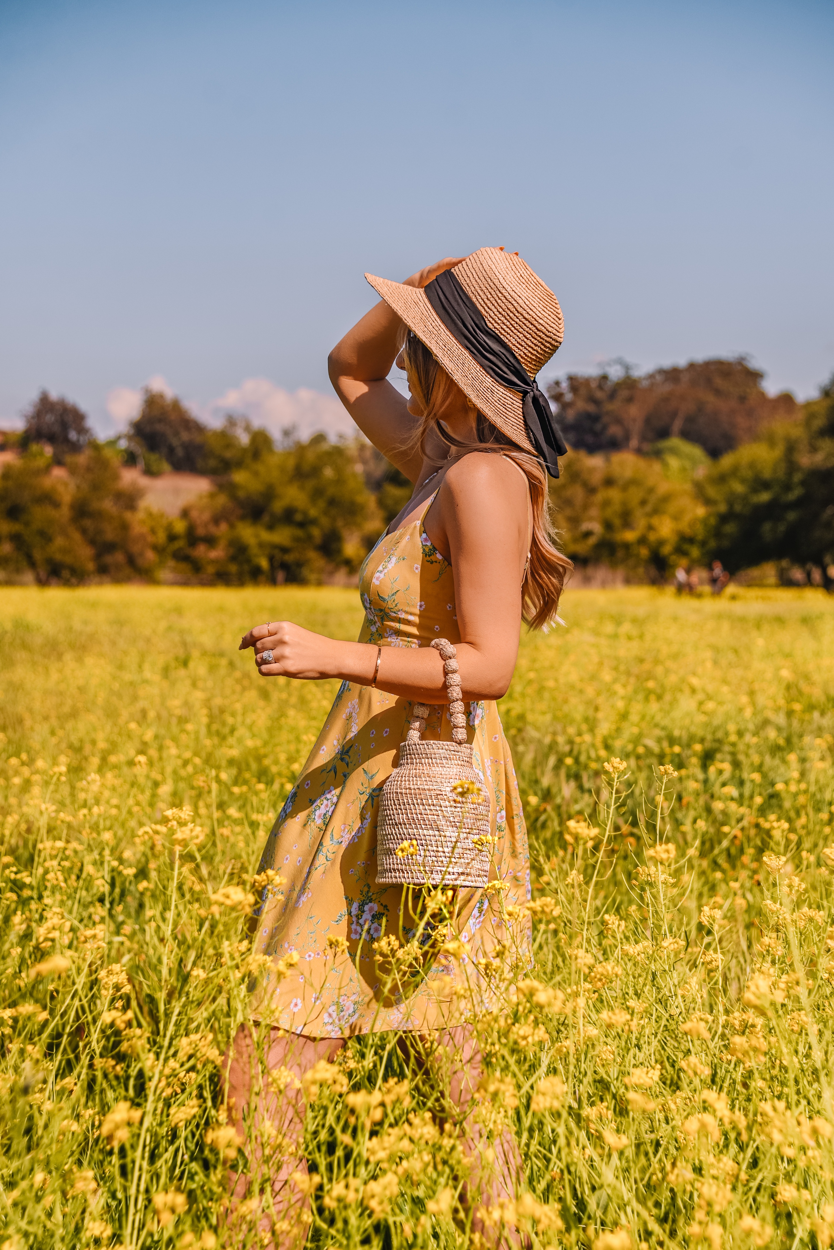 Yellow floral dress from Old Navy