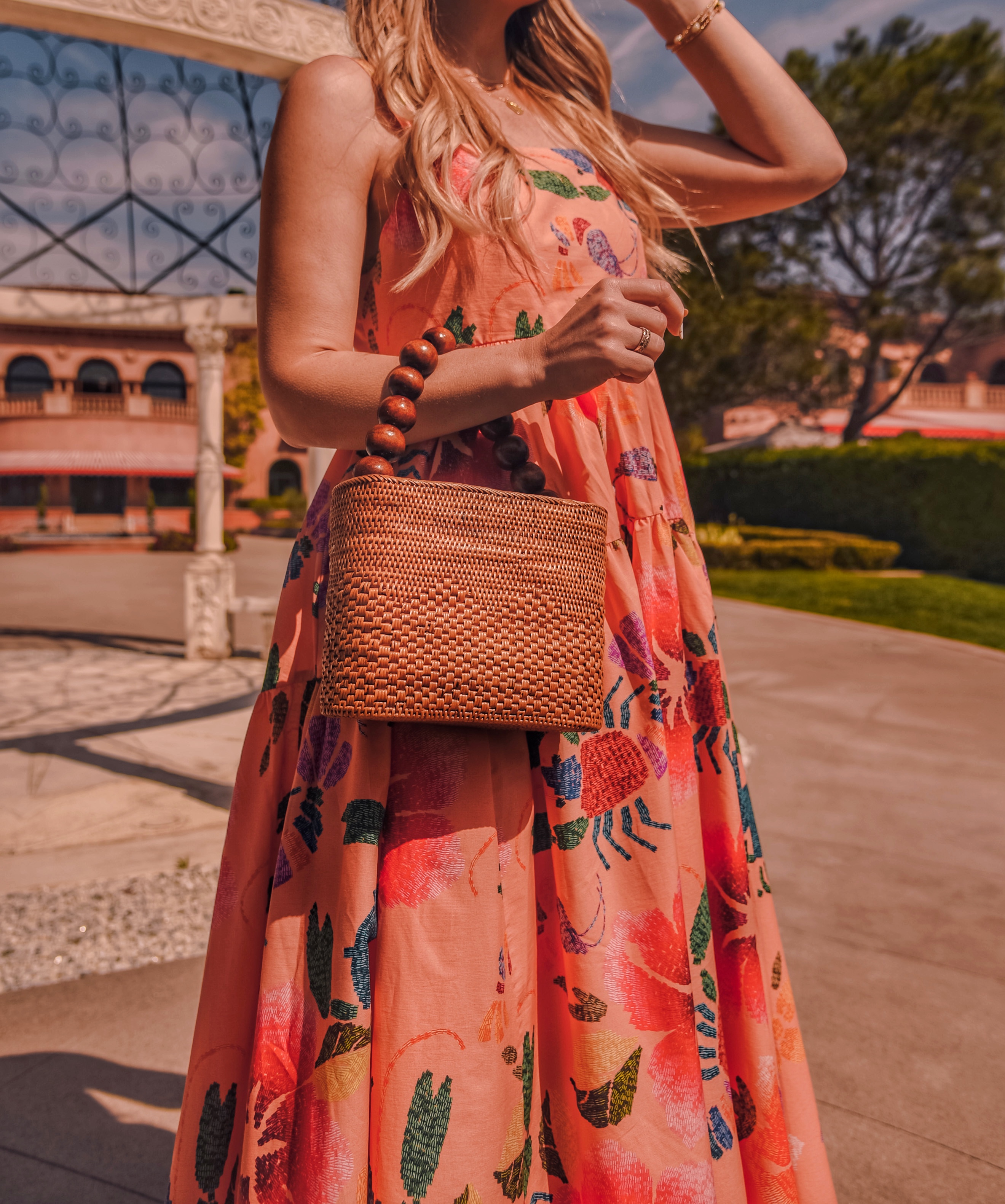 woven handbag from anthropologie for summer 